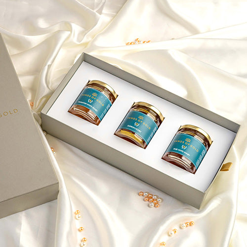 Saffron Honey + Basil White Honey + Himalayan White Honey